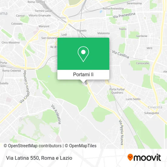 Mappa Via Latina 550