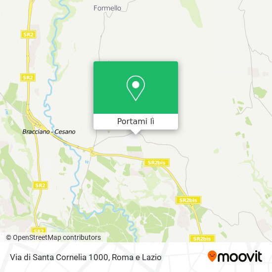 Mappa Via di Santa Cornelia 1000