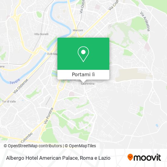 Mappa Albergo Hotel American Palace