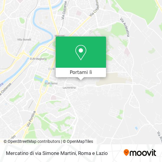 Mappa Mercatino di via Simone Martini