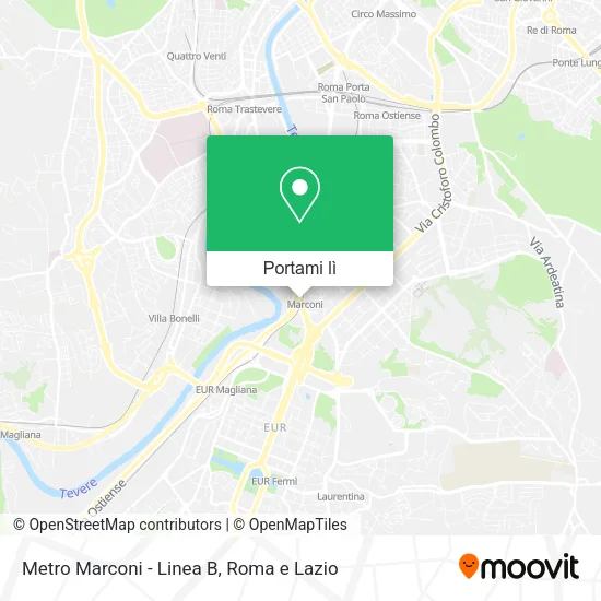 Mappa Metro Marconi - Linea B