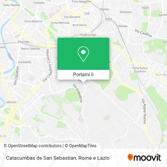 Mappa Catacumbas de San Sebastian