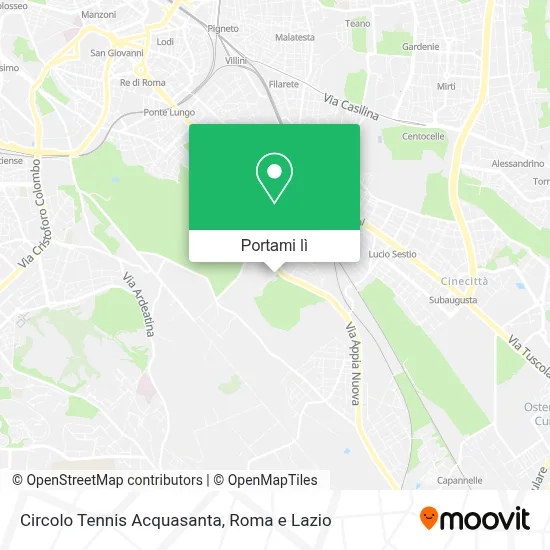 Mappa Circolo Tennis Acquasanta