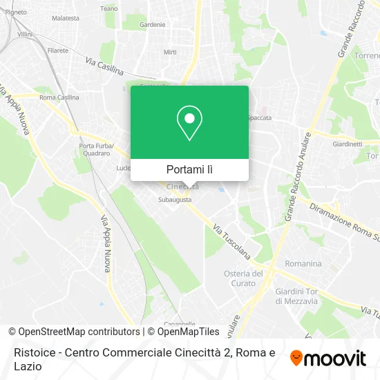 Mappa Ristoice - Centro Commerciale Cinecittà 2