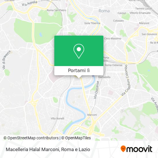 Mappa Macelleria Halal Marconi