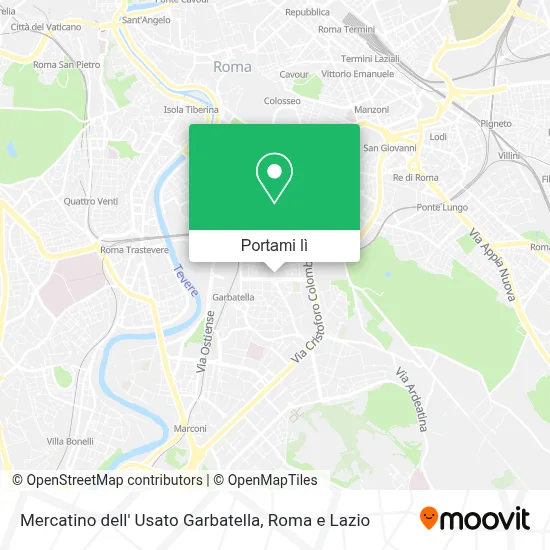 Mappa Mercatino dell' Usato Garbatella