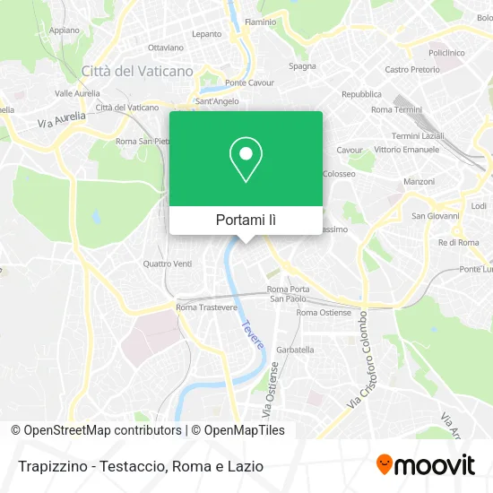 Mappa Trapizzino - Testaccio