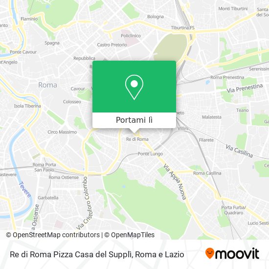 Mappa Re di Roma Pizza Casa del Supplì