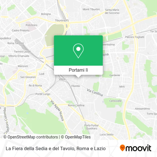 Mappa La Fiera della Sedia e del Tavolo