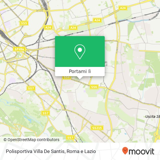 Mappa Polisportiva Villa De Santis