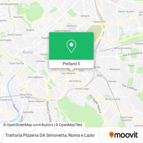 Mappa Trattoria Pizzeria DA Simonetta