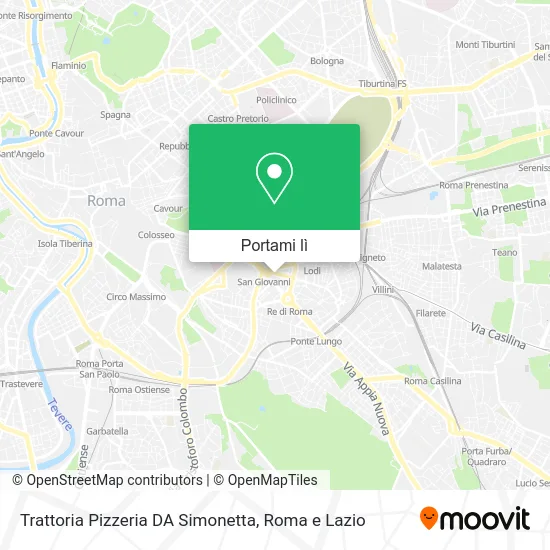 Mappa Trattoria Pizzeria DA Simonetta