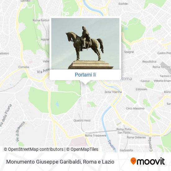 Mappa Monumento Giuseppe Garibaldi