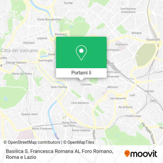 Mappa Basilica S. Francesca Romana AL Foro Romano