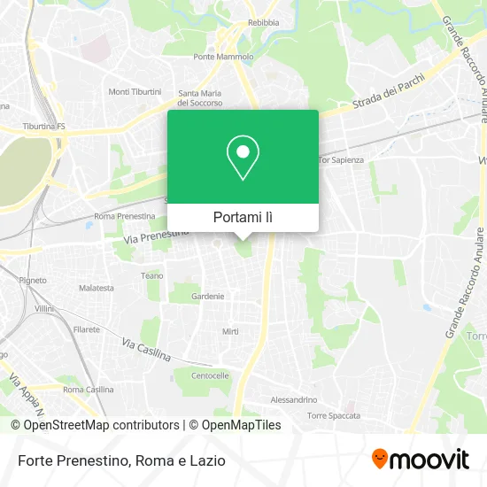 Mappa Forte Prenestino