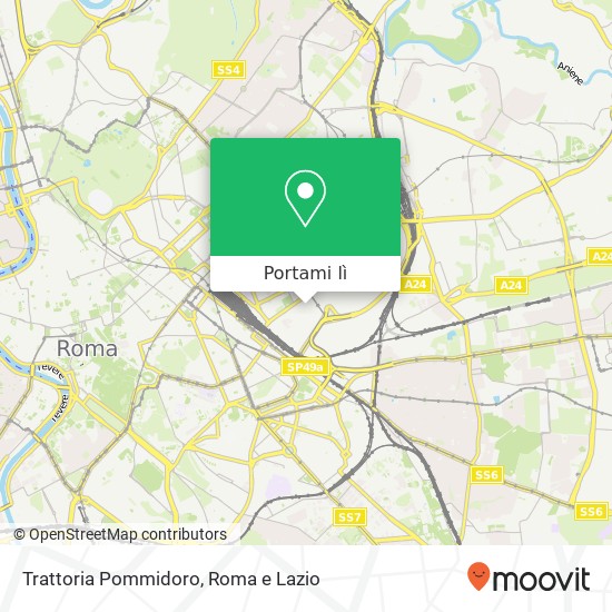 Mappa Trattoria Pommidoro