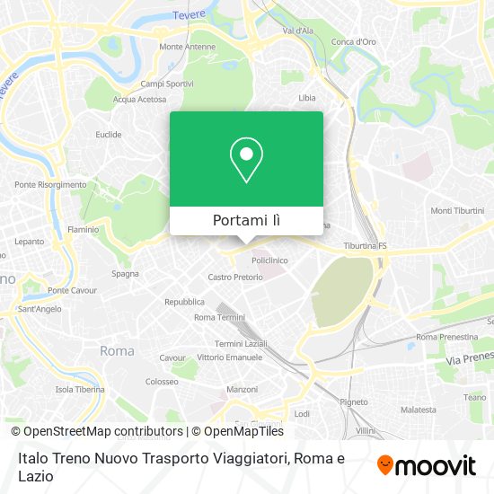 Mappa Italo Treno Nuovo Trasporto Viaggiatori