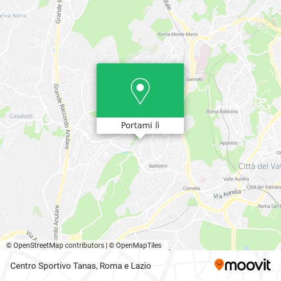 Mappa Centro Sportivo Tanas