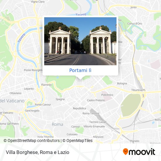 Mappa Villa Borghese