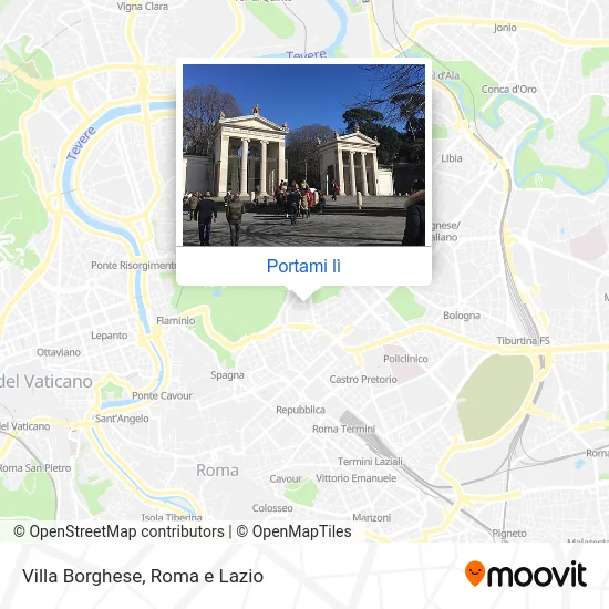 Mappa Villa Borghese