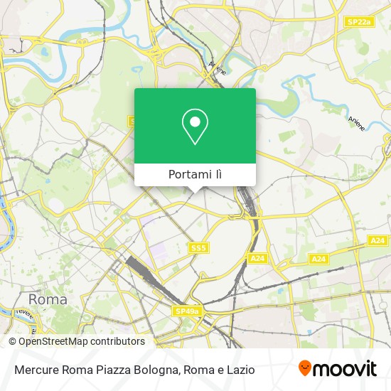 Mappa Mercure Roma Piazza Bologna