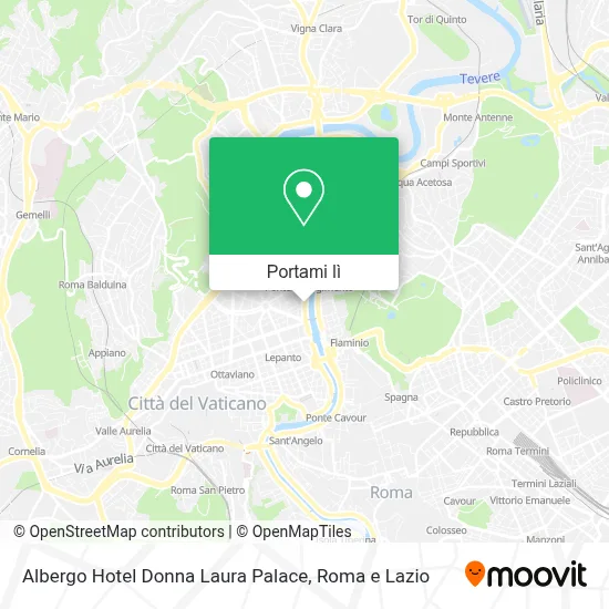 Mappa Albergo Hotel Donna Laura Palace