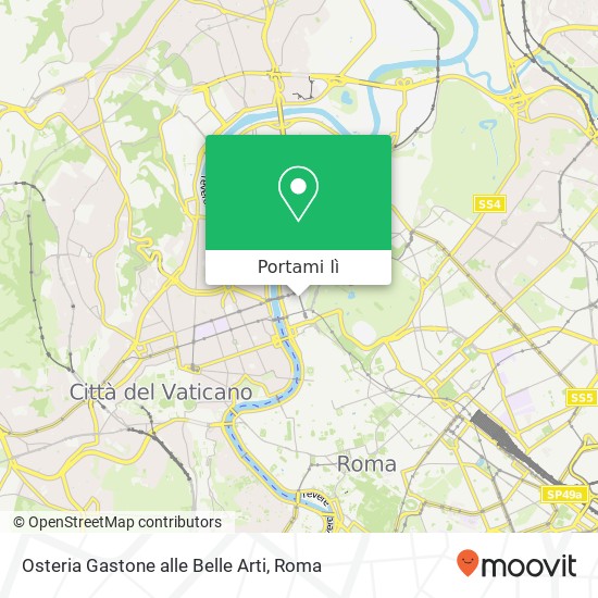 Mappa Osteria Gastone alle Belle Arti