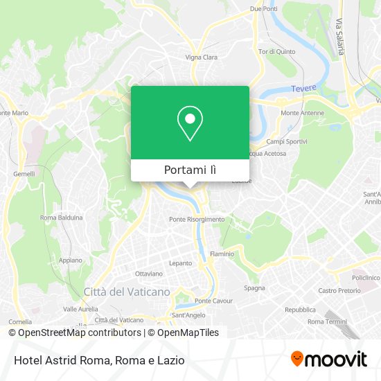 Mappa Hotel Astrid Roma