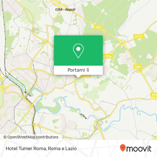 Mappa Hotel Turner Roma