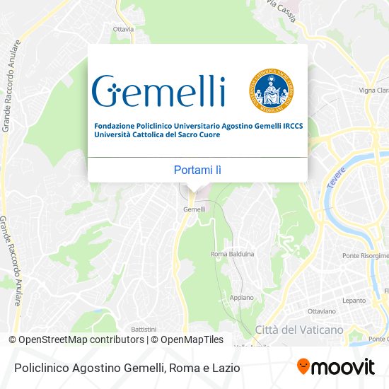 Mappa Policlinico Agostino Gemelli
