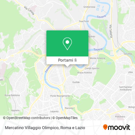 Mappa Mercatino Villaggio Olimpico