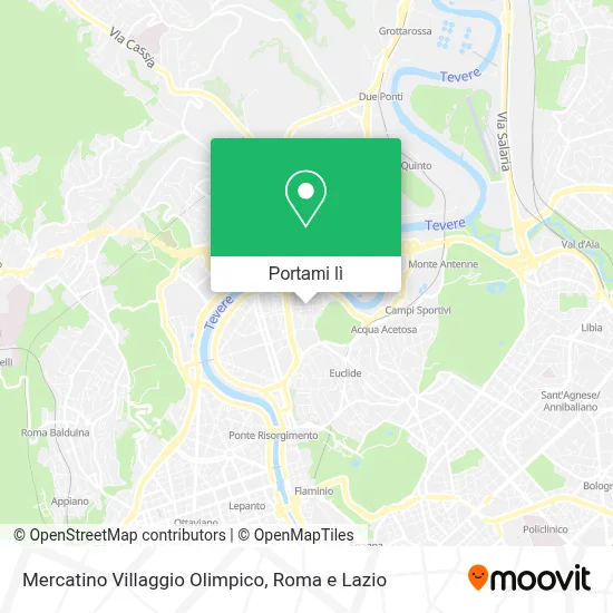 Mappa Mercatino Villaggio Olimpico