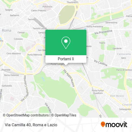 Mappa Via Camilla 40