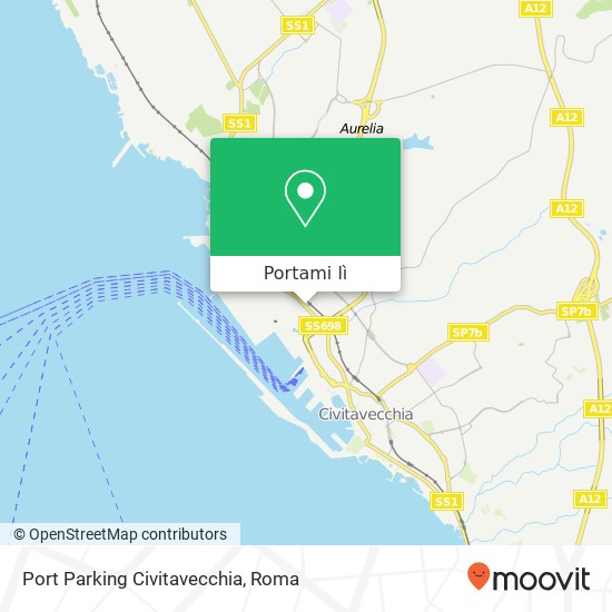 Mappa Port Parking Civitavecchia