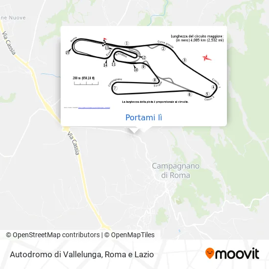 Mappa Autodromo di Vallelunga