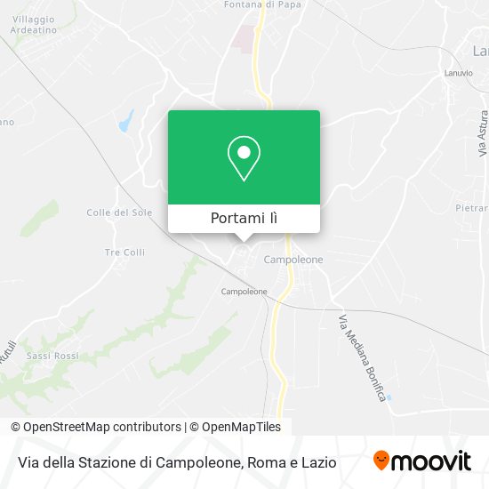 Mappa Via della Stazione di Campoleone