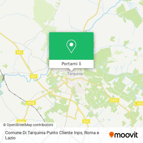 Mappa Comune Di Tarquinia Punto Cliente Inps