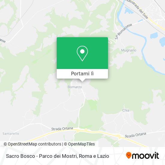 Mappa Sacro Bosco - Parco dei Mostri