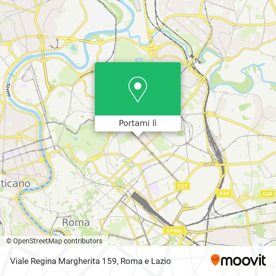 Mappa Viale Regina Margherita 159