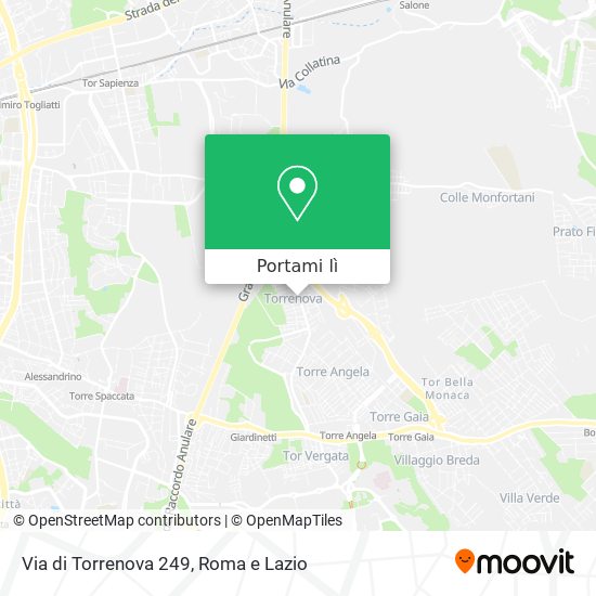 Mappa Via di Torrenova 249
