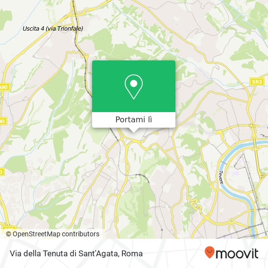 Mappa Via della Tenuta di Sant'Agata