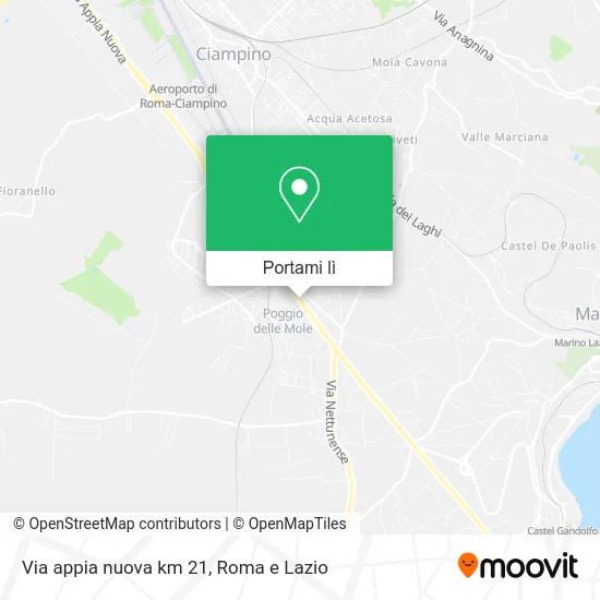 Mappa Via appia nuova km 21