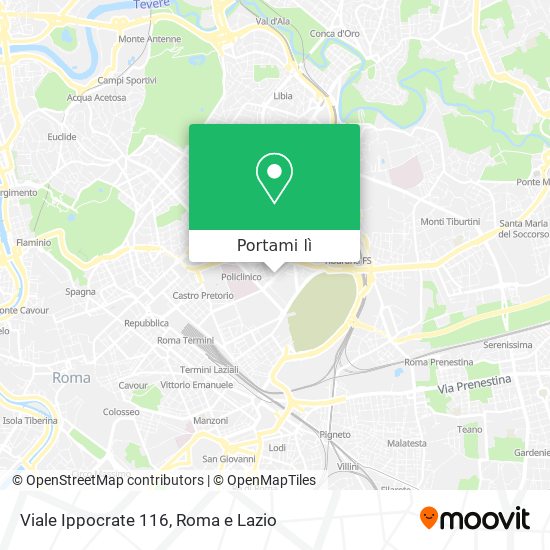 Mappa Viale Ippocrate 116