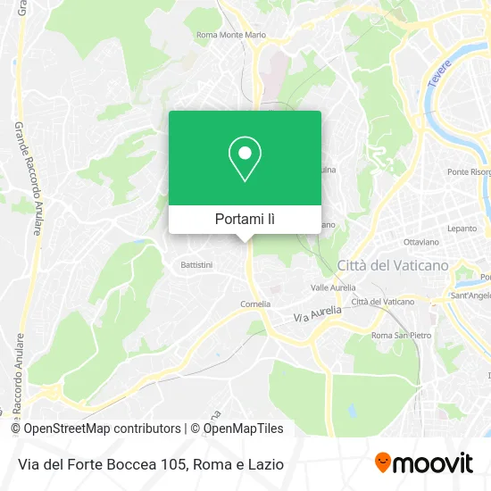 Mappa Via del Forte Boccea 105