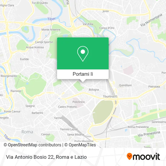 Mappa Via Antonio Bosio 22