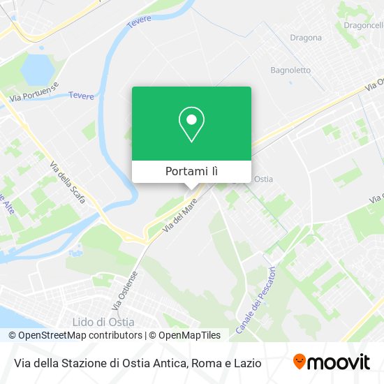 Mappa Via della Stazione di Ostia Antica