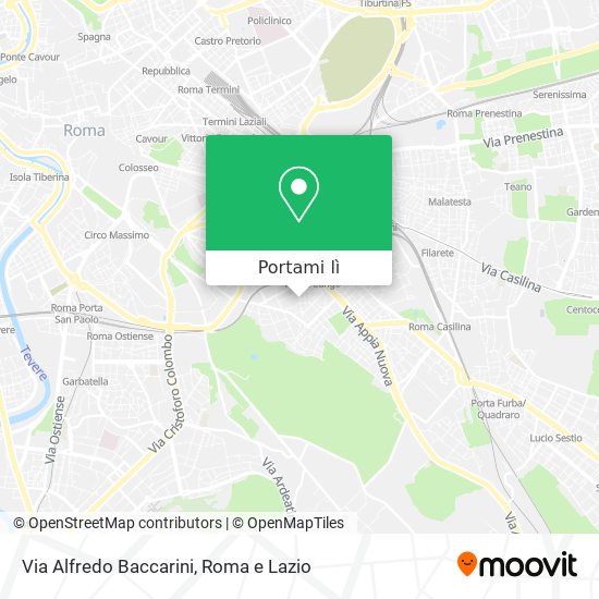 Mappa Via Alfredo Baccarini