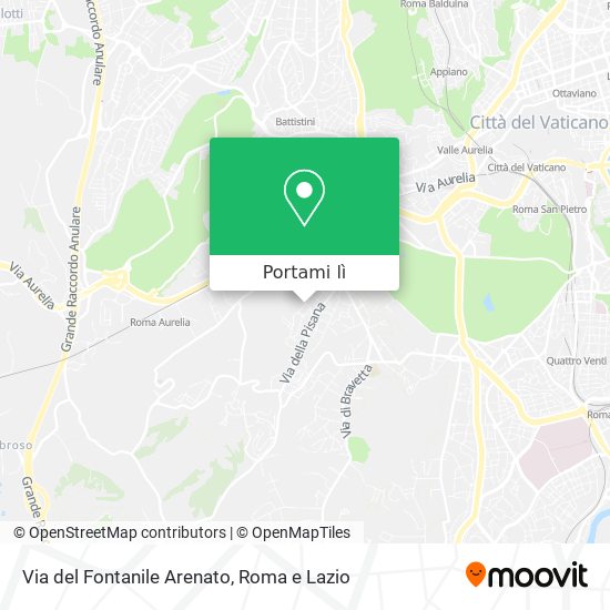 Mappa Via del Fontanile Arenato
