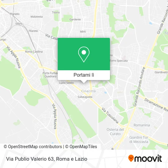 Mappa Via Publio Valerio 63