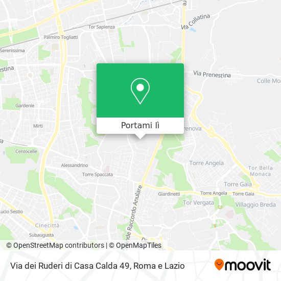 Mappa Via dei Ruderi di Casa Calda 49